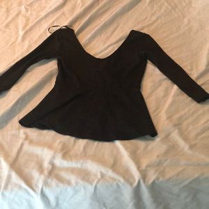 Black peplum top
